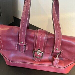 Like New Coach Burgandy Leather Sachel Purse